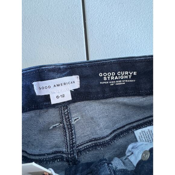 Good American Good Curve Strait Size 6-12 Indigo NWT - Picture 6 of 6